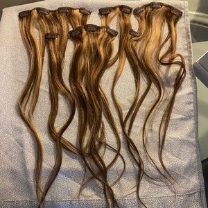 Clip in hair extensions